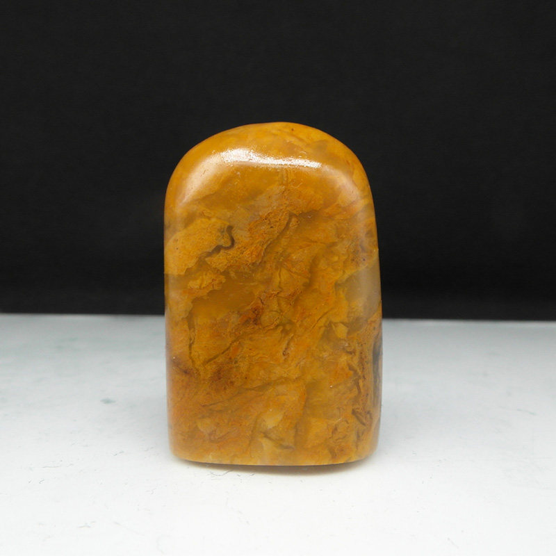 天然印石闲章料巴林石黄花俏墨玉冻石随形印章篆刻石料29*19*45mm