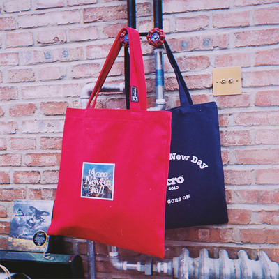 官方正品手提印花复古托特帆布包