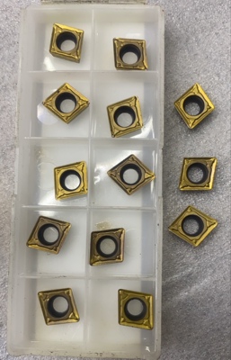 二手东芝 数控刀片CPMT090308-PS  GT9530 陶瓷刀片 成色非常好