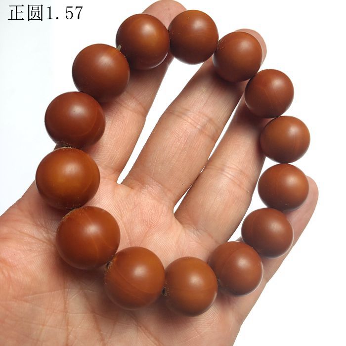 雕刻正圆老油核文玩手串光珠