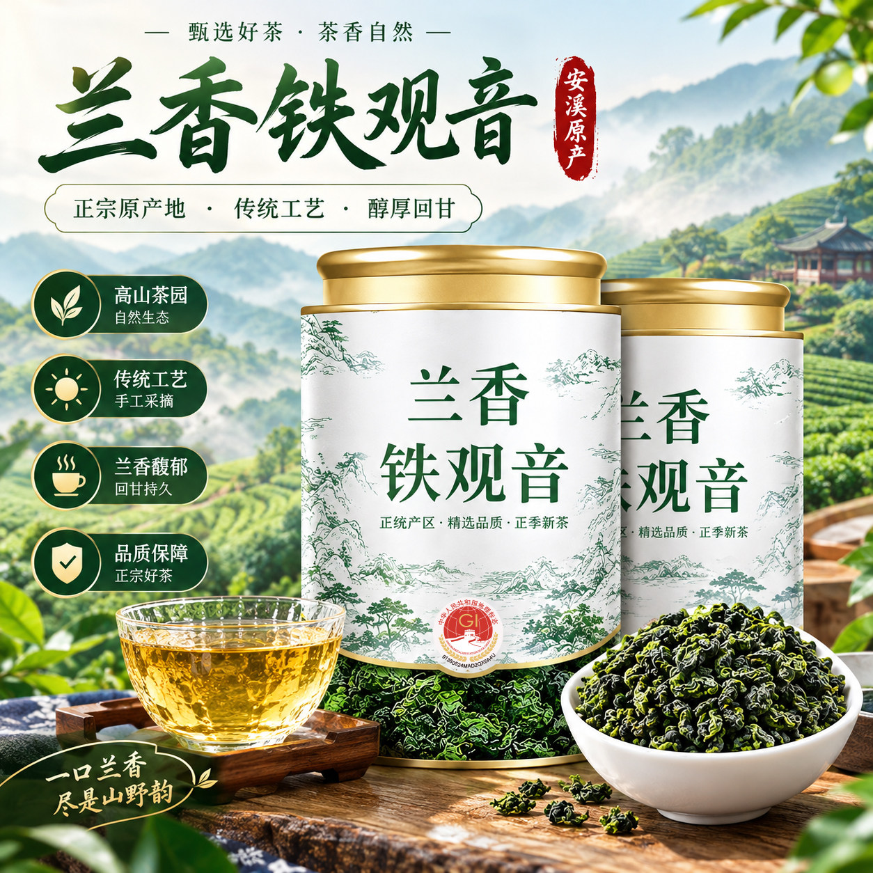 2026新茶秋茶特级正品安溪铁观音兰花香浓香型乌龙茶叶礼盒装罐装
