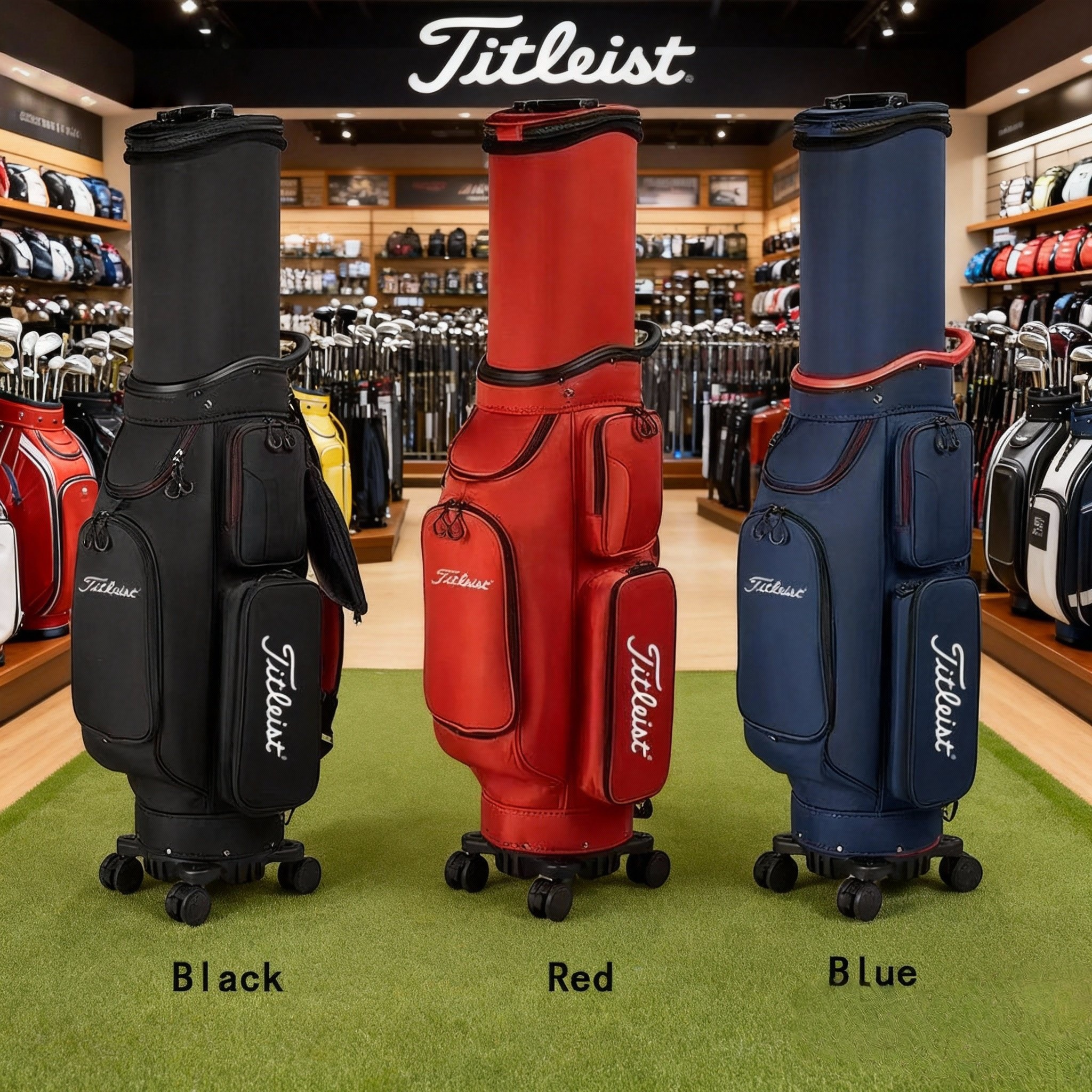 男女多功能航空球包高尔夫托运包伸缩拖轮清仓新款高尔夫球包带轮