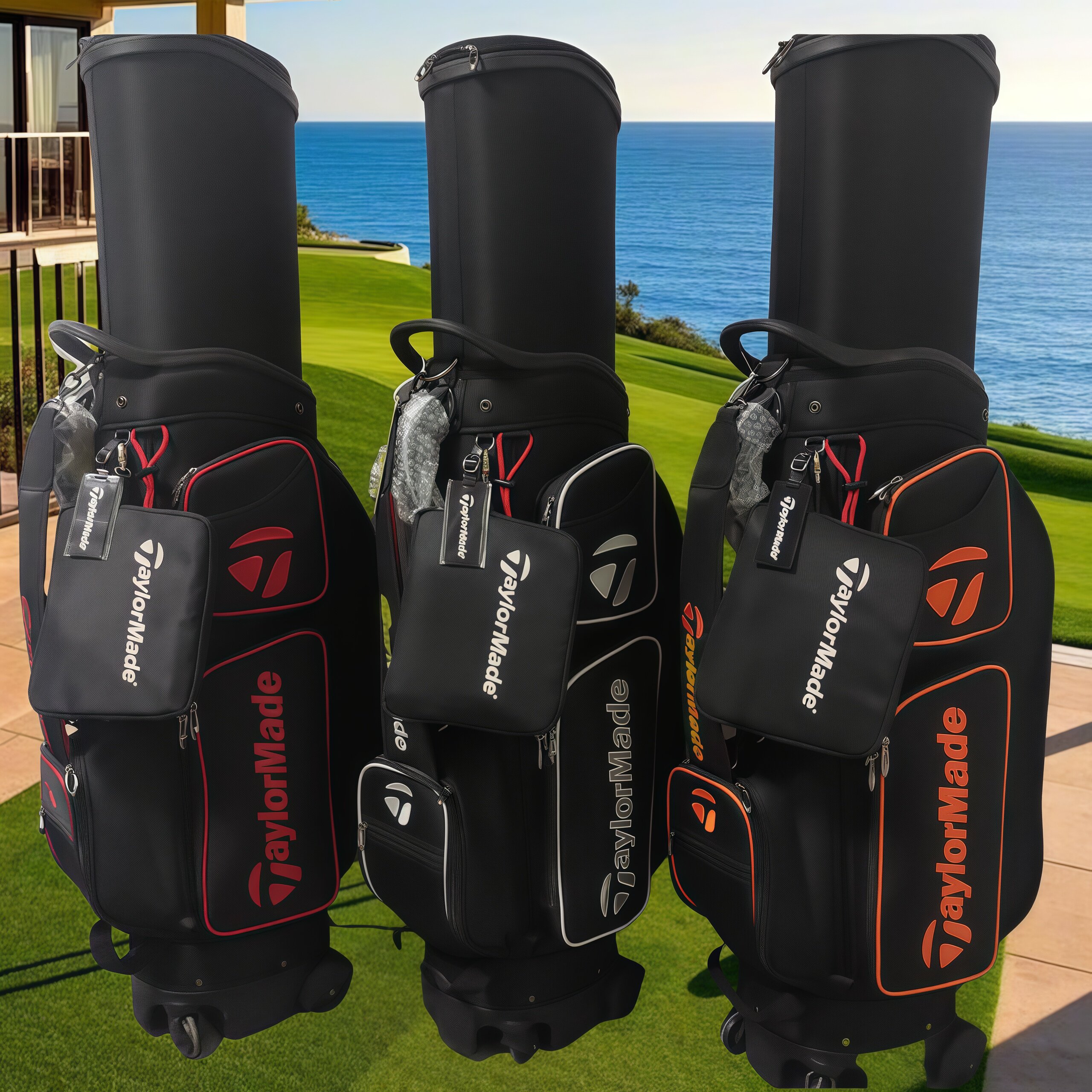 高尔夫航空伸缩球包男女通用万向轮飞机包送密码锁防尘罩