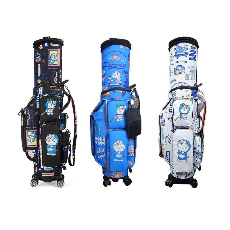 卡通动画万向四轮高尔夫航空包多功能可伸缩高尔夫球包可托运