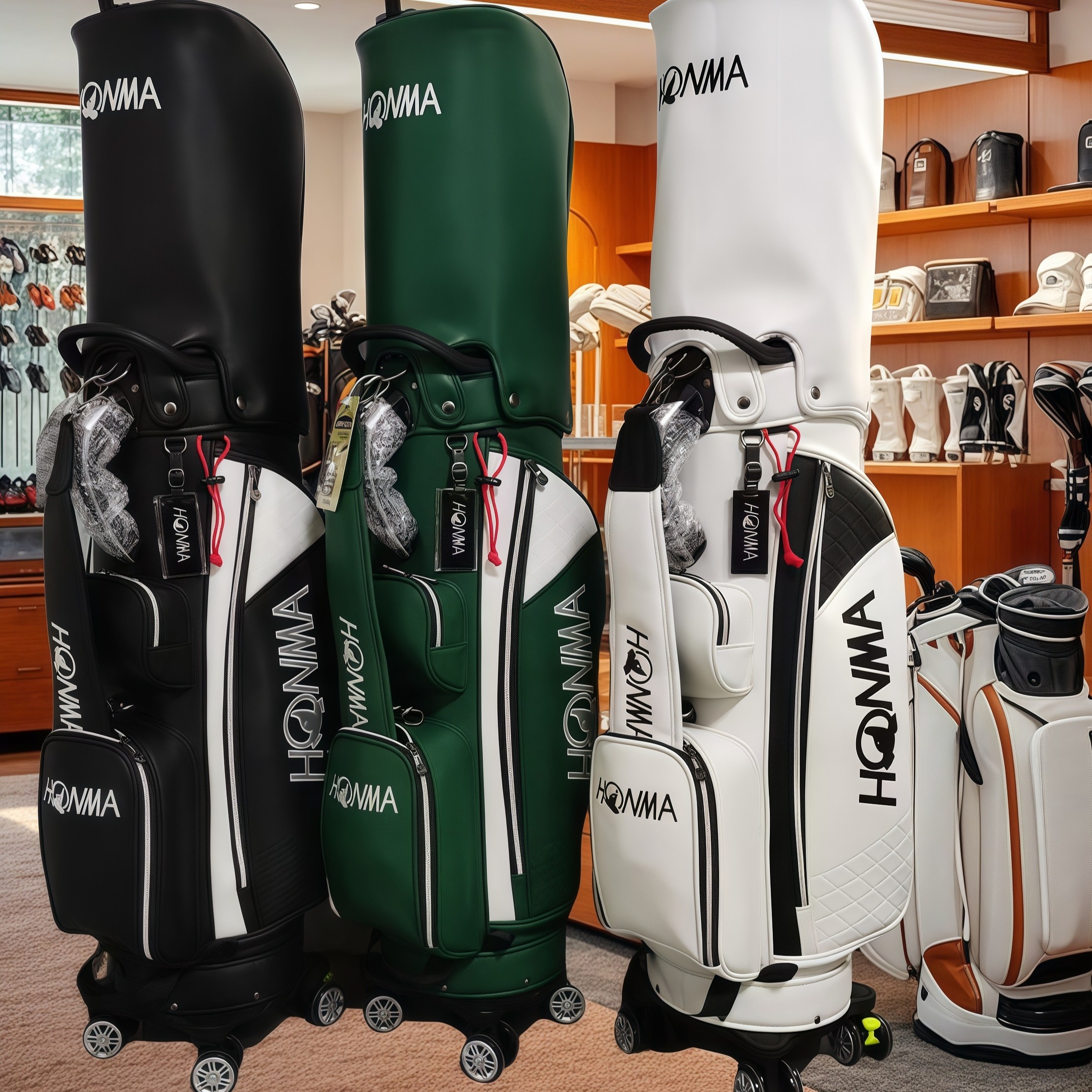 高尔夫航空包万向四轮硬壳伸缩球包飞机托运包送软帽密码锁防雨罩