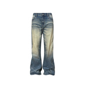 宝石水洗牛仔裤 美式 男女同款 s45 秋季 新款 休闲直筒长裤