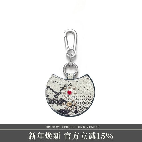 s45蛇纹零钱包复古街头个性便携钥匙扣腰间挂件收纳包2025新款