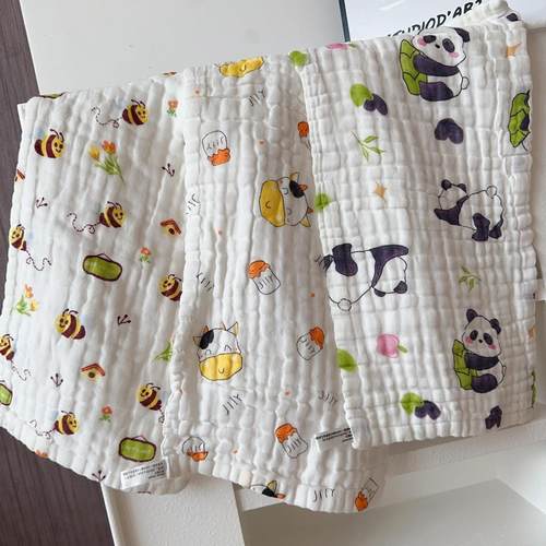 新生婴儿纱布巾毛巾6层纱口水巾