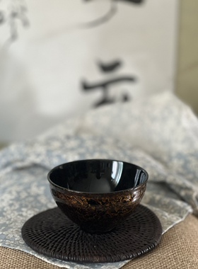 漆器｜髹缮斋出品犀皮漆茶杯木胎传统手工文化礼品