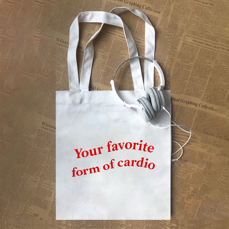 favorite form of cardio 有氧运动训练健身趣味英文帆布包