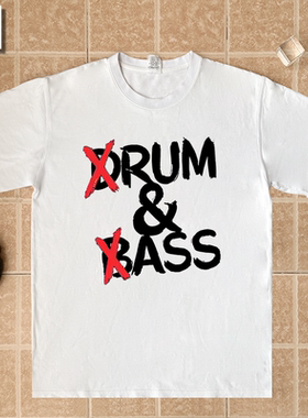 Drum and Bass 音乐休闲时尚圆领小众大码短袖T恤情侣Funny 男女