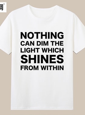 NOTHING CAN DIM THE LIGHT致敬甄子丹电影误判马克杯文字t恤