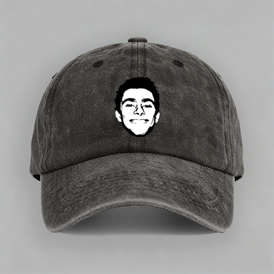 Luigi Mangione 路易吉头像休闲纯棉棒球鸭舌帽子软做旧男女防晒