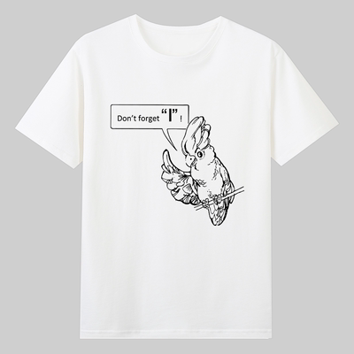 polly鹦鹉80后90后英语教材回忆青春怀旧纯棉短袖T恤男女童装定制