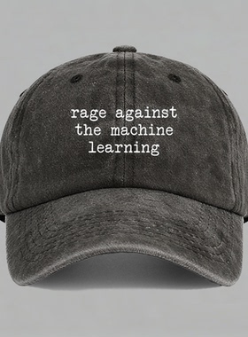 马斯克rage against the machine learning同款棒球帽鸭舌帽子