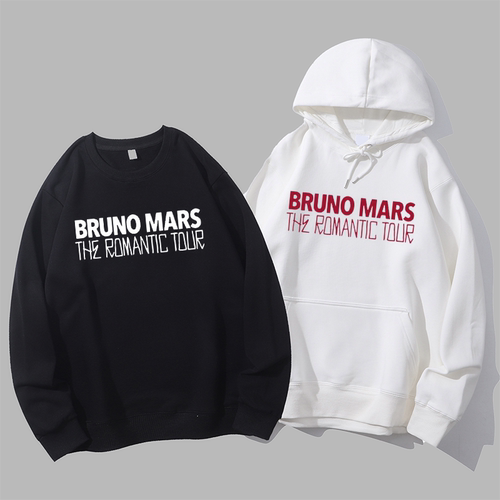 Romantic tour 火星哥 Bruno Mars 演唱会同款周边卫衣帽衫
