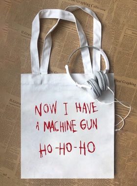 I Have A machine gun Die Hard 虎胆龙威电影同款字母帆布包