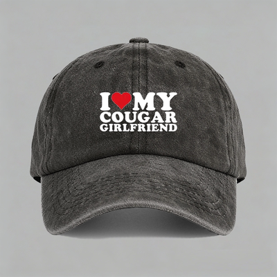 I Love My Cougar Girlfriend 熟女姐弟恋趣味英文棒球帽鸭舌帽子