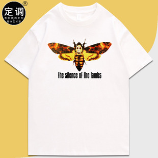 The Silence Of The Lambs 沉默的羔羊电影飞蛾骷髅短袖T恤夏