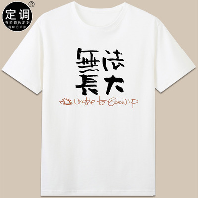致敬赵雷无法长大民谣音乐演唱会粉丝自制周边短袖纯棉t恤cos衣服