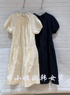 欧洲站2026春季新款收腰显瘦中长款气质裙4975