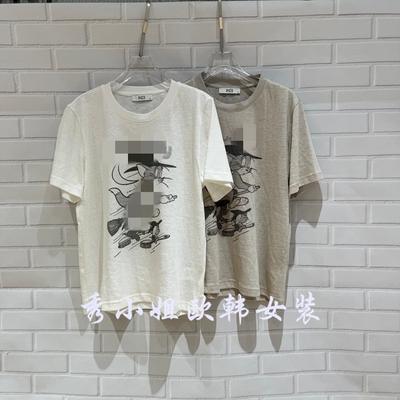 欧洲站2026夏新款PH23减龄百搭圆领米奇字母印花纯棉短袖T恤5479