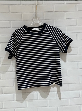 欧洲站2026春季新款pH23时尚百搭圆领条纹短袖T恤女宽松显瘦5395
