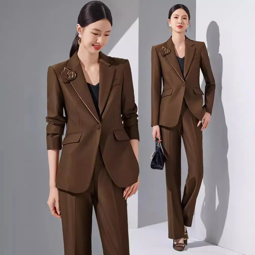 高端职业西装套装女2024秋季新款气质女神范商务正装通勤西服套装