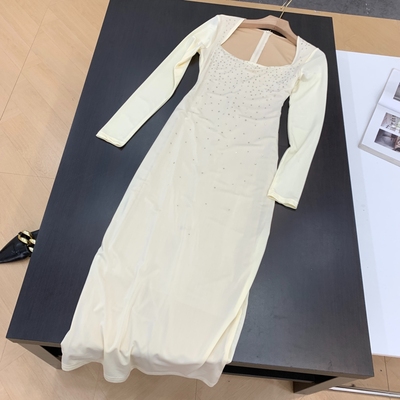 连衣裙女2025年秋季新款时尚女装修身显瘦长袖百搭J#19