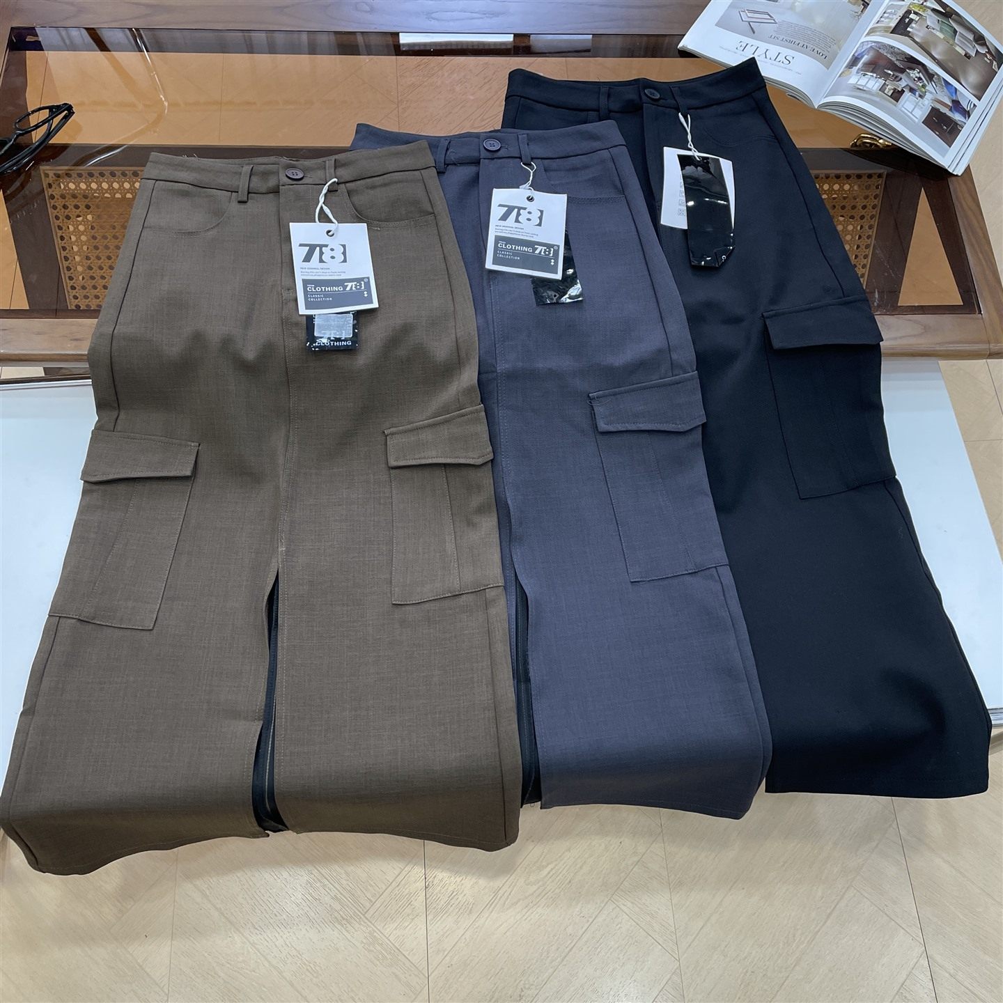 休闲工装裤女5秋冬设计感宽松阔腿裤高腰直筒裤L#2,女装/女士精品,半身裙,淘宝优惠券,粉丝福利购,淘宝优惠卷