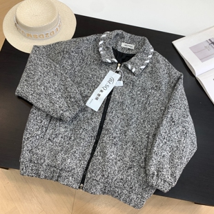 春节发货外套拉链纯色冬季通勤百搭时尚宽松长袖显瘦女 K#4