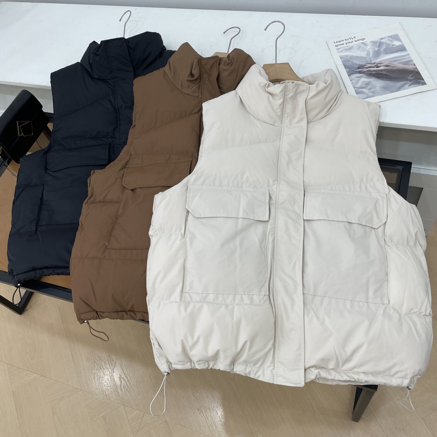 马夹外套纯色百搭冬季2025保暖新款显瘦上衣女 K#8