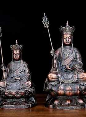 祥狮铜佛像地藏王菩萨摆件