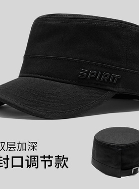 后封口秋冬百搭短檐鸭舌帽平顶帽