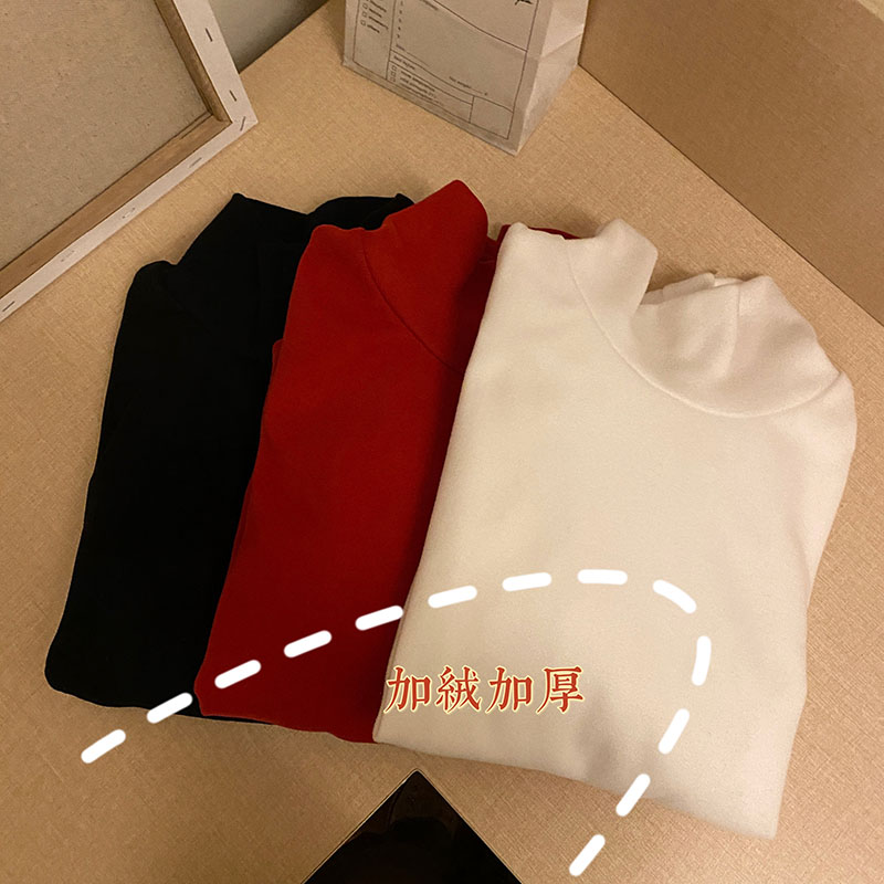 Real auction real price thickened cashmere high collar leg sleeve design feeling base coat