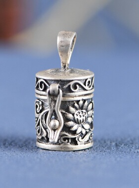 可打开吊坠项链坠S925银女款