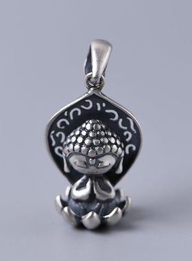 泰银时尚风立体卡通弥勒佛项链坠