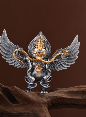 大鹏金翅鸟男款霸气足银项链坠子