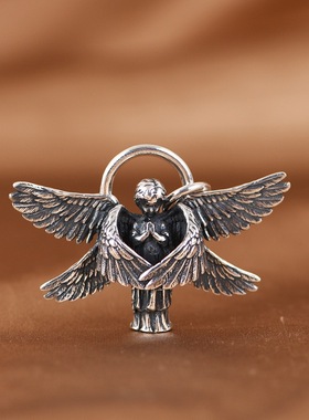 天使吊坠复古工艺朋克风格项坠男