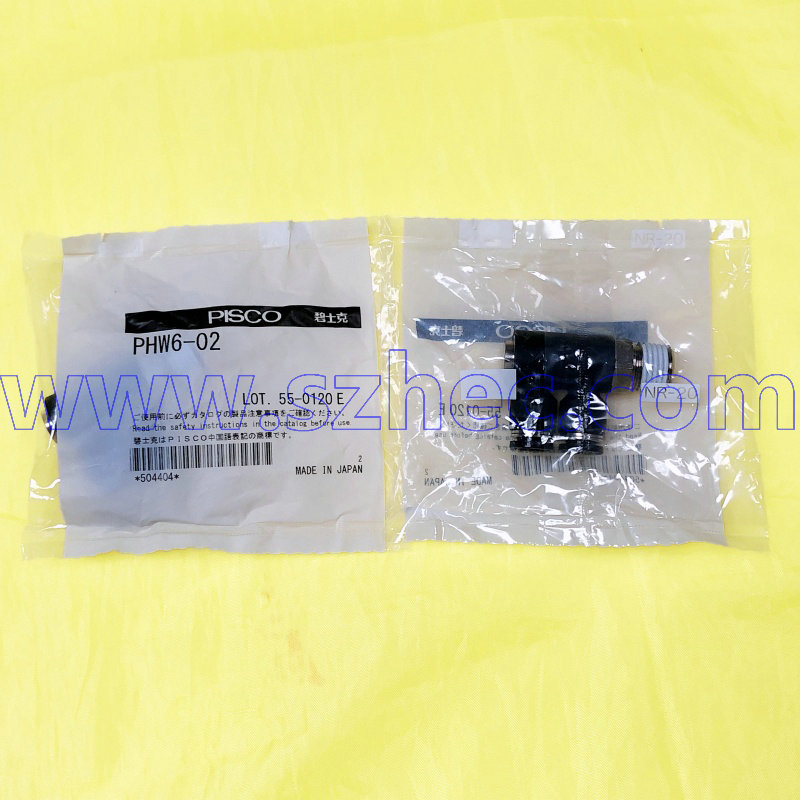 日本 PISCO  PHW6-02 PHW1/4-01 双通通用弯头接头 全新 原装正品