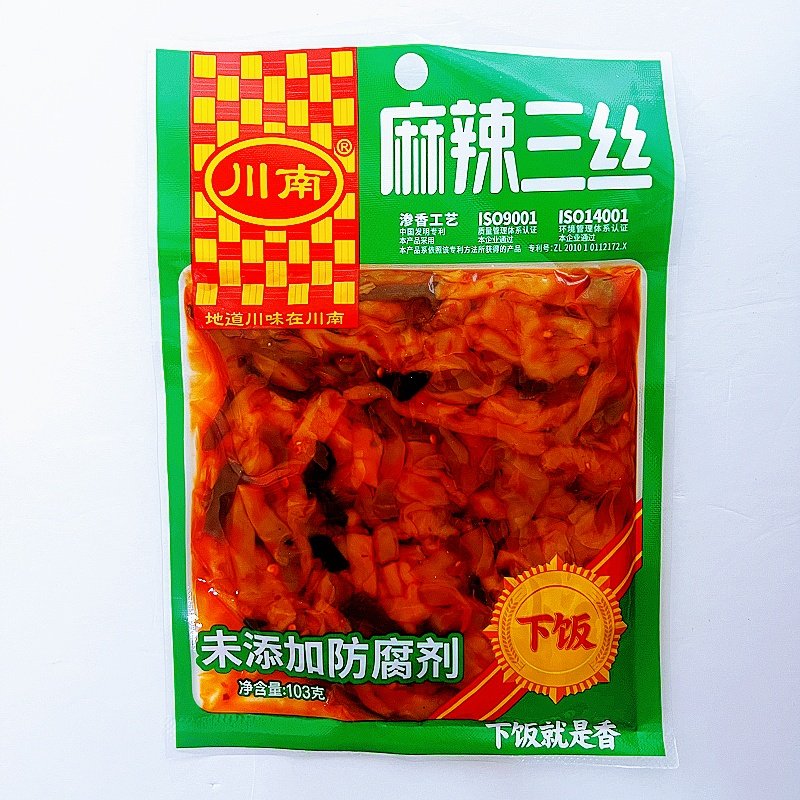 川南麻辣三丝103g袋装开味爽口下饭菜四川特产咸菜泡菜酱腌菜即食