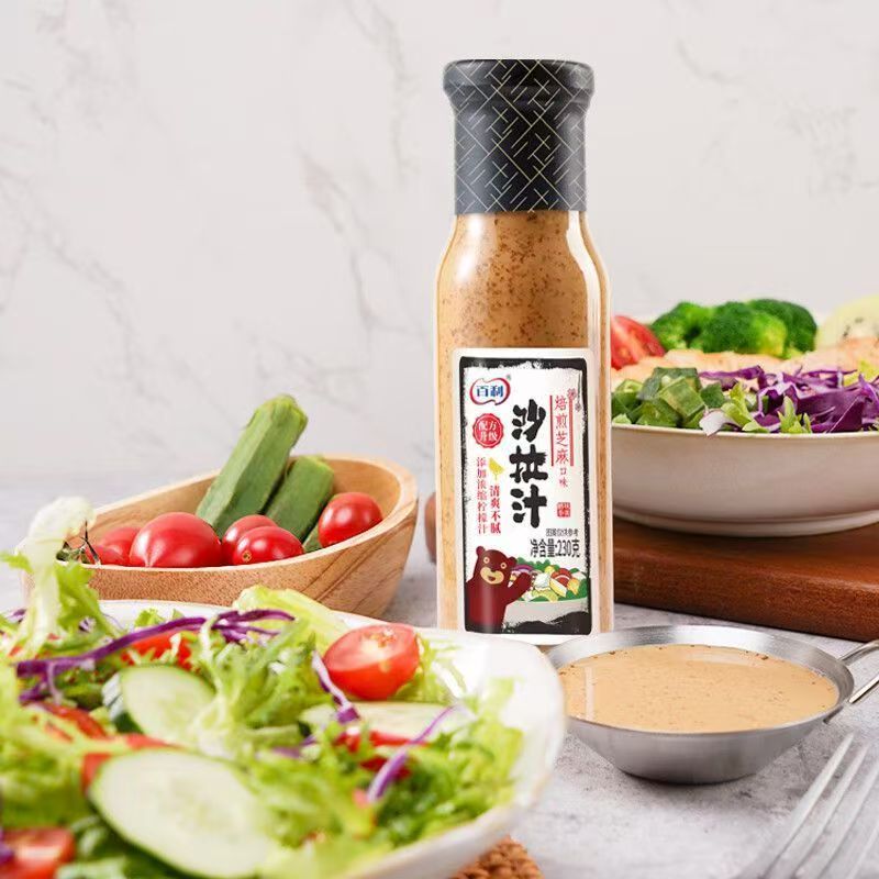 百利沙拉汁焙煎芝麻口味230克瓶装轻食蔬菜沙拉酱拌面蘸料家用