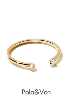 原创设计精致时尚镶钻戒指女轻奢细小精致感个性素圈开口戒食指戒