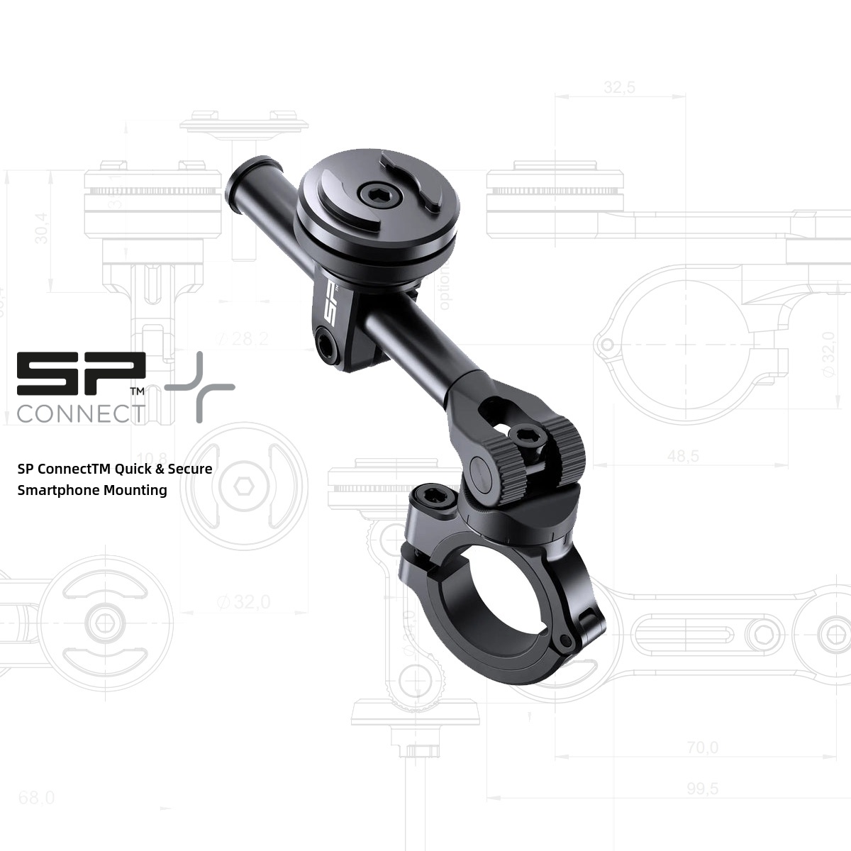 德国 SP CONNECT手机支架摩托车支架MOTO MOUNT 3D多连杆拓展底座