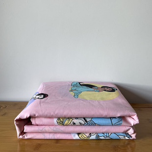 外贸出口原单卡通涤棉平纹薄款单人被套 135X200女孩被罩特价清仓