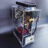 化全透明水晶机箱立式 亚克力个性 ATX大板电脑箱 水冷有机玻璃 DIY