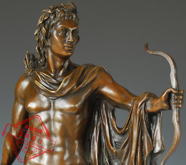 日本代购 雕像 太阳神阿波罗十二神时尚创意经典柱雕塑摆件饰品