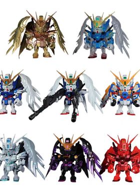 有货 万代 QMSV MINI 飞翼零式高达 EW 掉毛 天使 盲盒 摆件