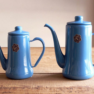 现货 日本进口 野田珐琅月兔印 珐琅茶壶 直火烧水壶咖啡壶