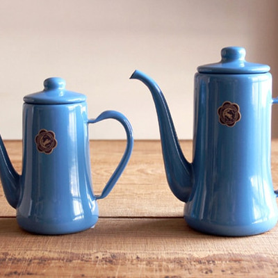 现货 日本进口 野田珐琅月兔印 珐琅茶壶 直火烧水壶咖啡壶